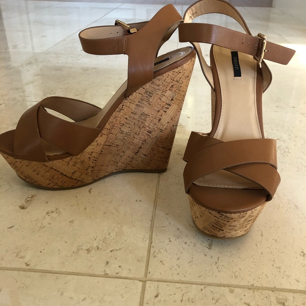 Cork High Heeled Platform Heels